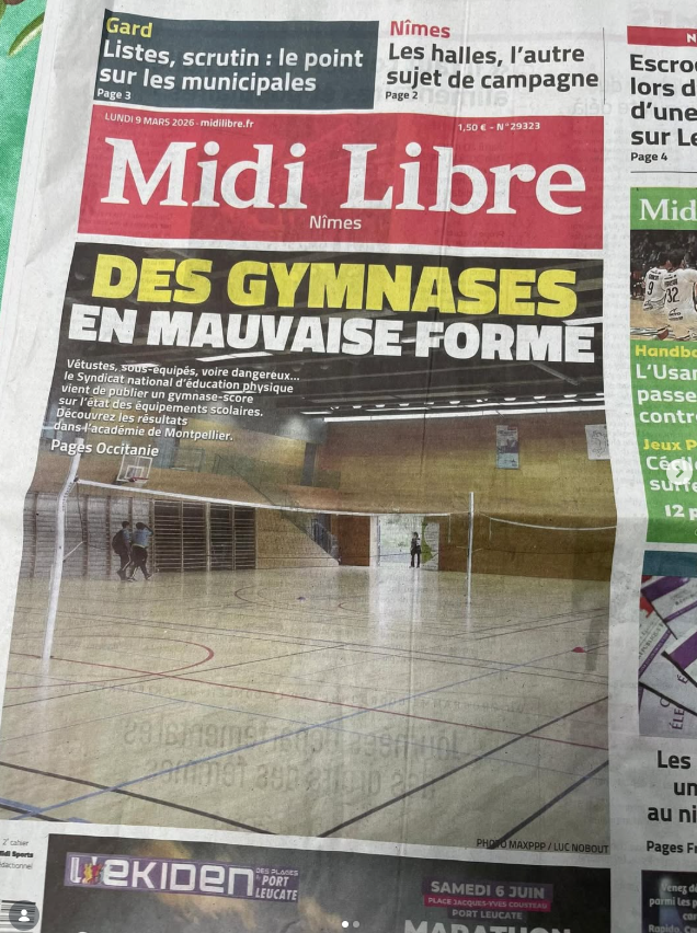 Presse - Midi Libre, installations sportives scolaires