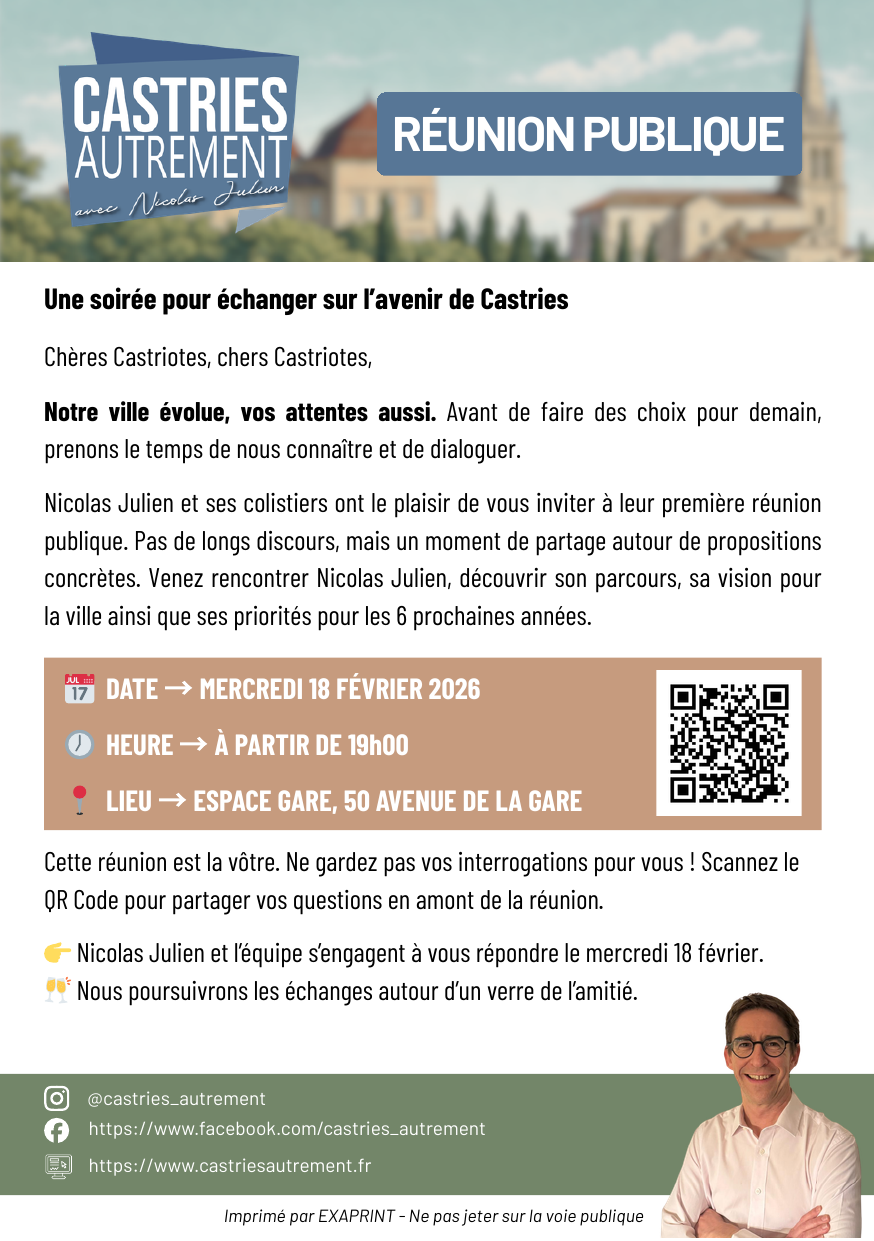 Aper&ccedil;u de la r&eacute;union publique